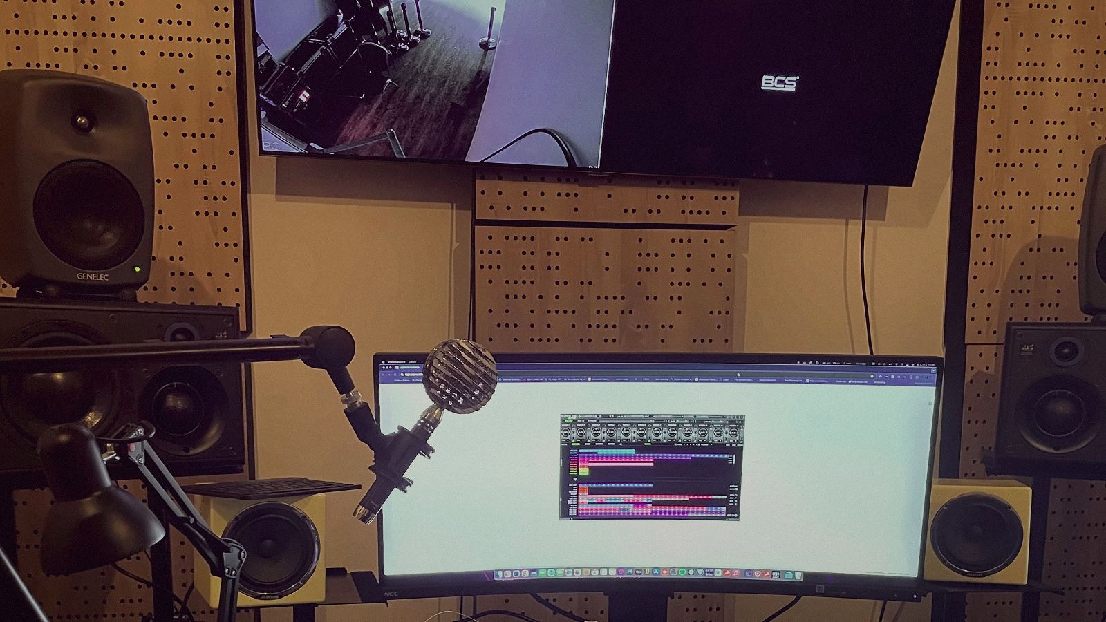 Listening position — Genelec 8040 and Avantone MixCube